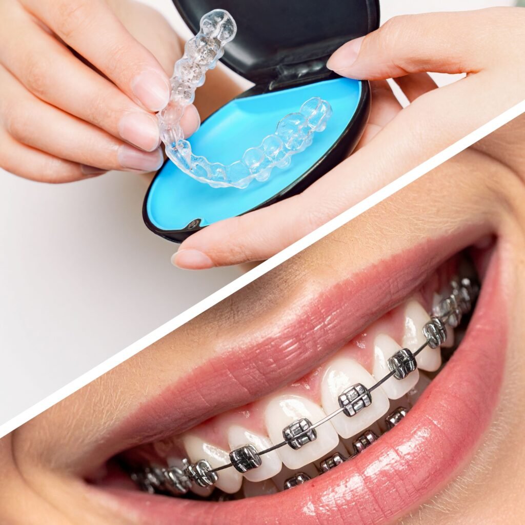 التقويم الشفاف والتقويم العادي